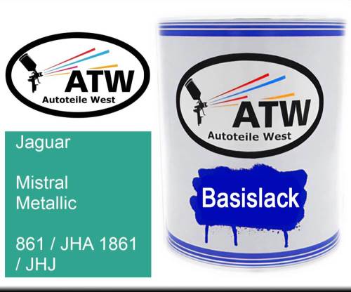 Jaguar, Mistral Metallic, 861 / JHA 1861 / JHJ: 1L Lackdose, von ATW Autoteile West.